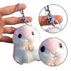 Lovely Hamster Cartoon Plush Toy for Kids Keychain Hamster Cartoon Furry Soft Charm Stuffed Hamster Toy