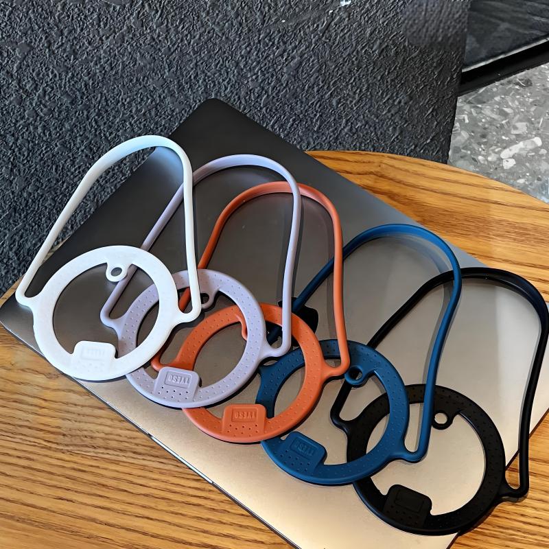 Silikon Wasserflaschengriff Isolierte Becher Kaffeetasse Durchmesser 85 bis 100 mm Tragbar Auslaufsicher Tassenband