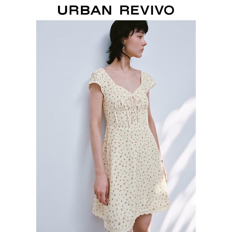 

UR 2025 Women s Printed Lace-Up A-Line Dress M