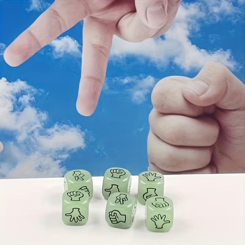 10pcs Nightlight Stone Scissors Paper Dice Game-Fun Outdoor Family Gathering and Party Activity,Guessing Games,Party Accessories
