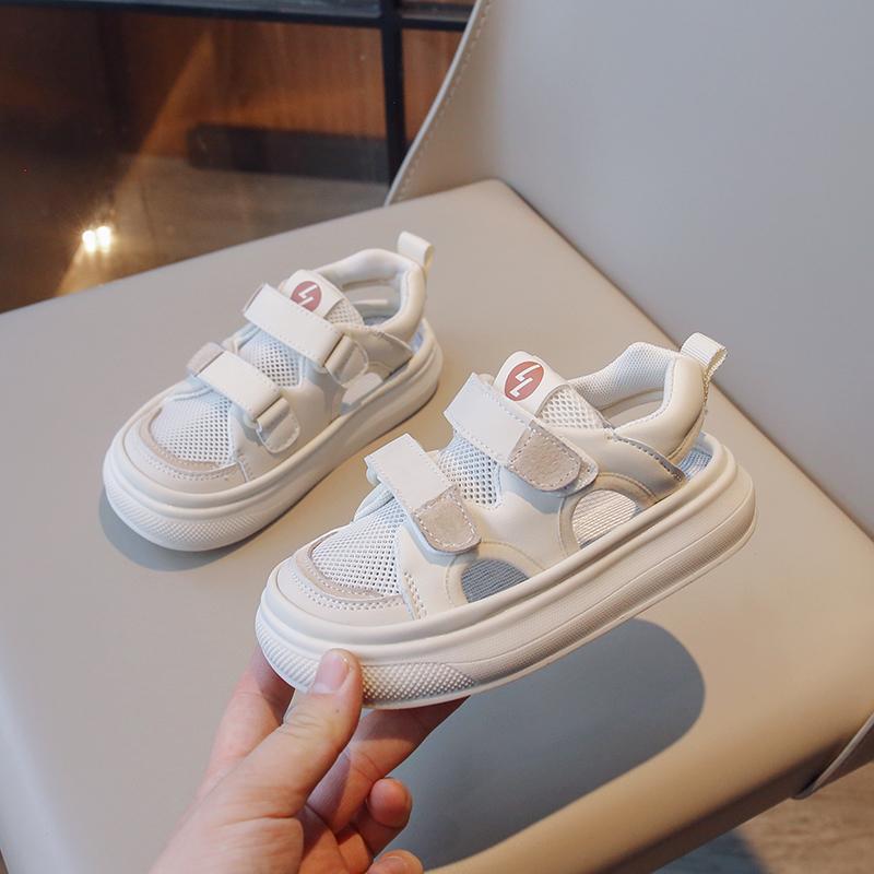 Children Sport Sandals Kids Hollow Toes Capped Shoes Air Mesh Toddler Girls Summer Casual  Beach Shoes Comfortable Breathable