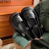 Fashion Platform Thick Heel Women Mary Jane Shoes Fashion Shallow Round Toe Shoes Casual Outdoor Street Style Single Shoes
