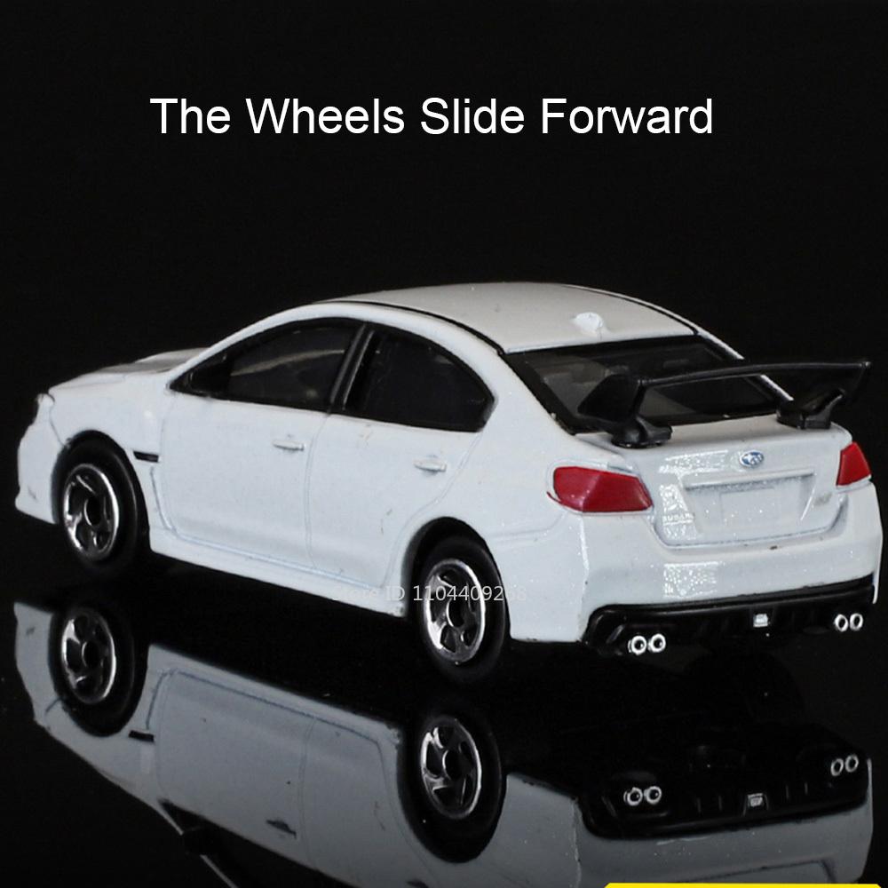 1:64 Subaru WRX STI Mini Scale Sports Car Model Toy Metal Body Rubber Tires Simulation Vehicles Models Gifts for Boyfriend
