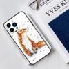 Watercolor Painting The Fox Case For iPhone 17 Air 15 14 11 16 Pro Max 12 13 Mini 15 16 Plus 16e Funda Silicone Cover