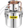 Alcohol Still, 50L Stainless Steel Water Alcohol Distiller W/ Condenser, 13.2Gal Wine Making Boiler W/ Copper Tube, Home Brewing Kit W/ Built-in