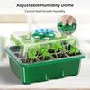 10pcs Seed Tray With Elevated Lid, 120 Cells Thicken Seed Starting Trays Kit With Adjustable Humidity Vent
