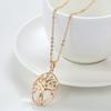 Ornaments, Hollow-Out Christmas Tree Necklace Women'S Exaggerated Creative Accessories 585 Rose Gold Pendant Collarbone Chain