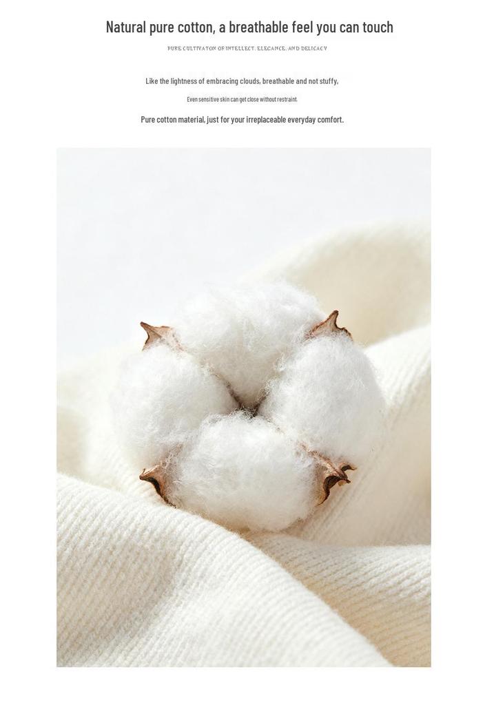 Korean-Style Loose Fit Women's Round Neck Thick Pure Cotton Long Sleeve Sweater for Autumn/Winter