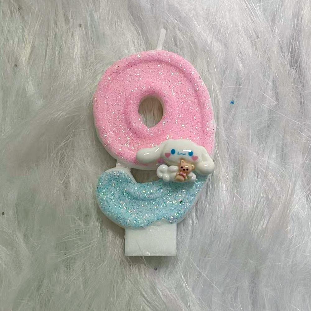 

0-9 Birthday Cake Number Candles Cute Number Candle Cinnamoroll Pink Blue Candles Top Of Cake Baby Birthday Party Supplies Plaything