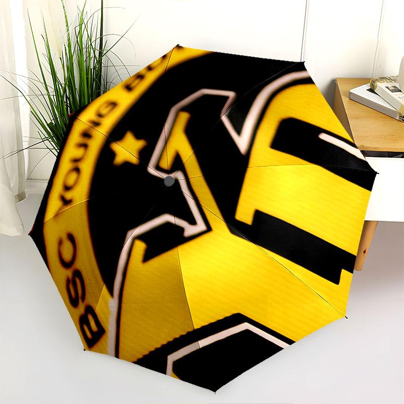 BSC Young Boys pattern, automatic folding umbrella, portable and foldable design, 8 ribs, a Christmas or birthday gift.