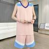 11050 Men's Summer 2026 Ice Silk Quick-Dry Vest & Shorts Set for Basketball Training - Sleeveless & Loose Fit
