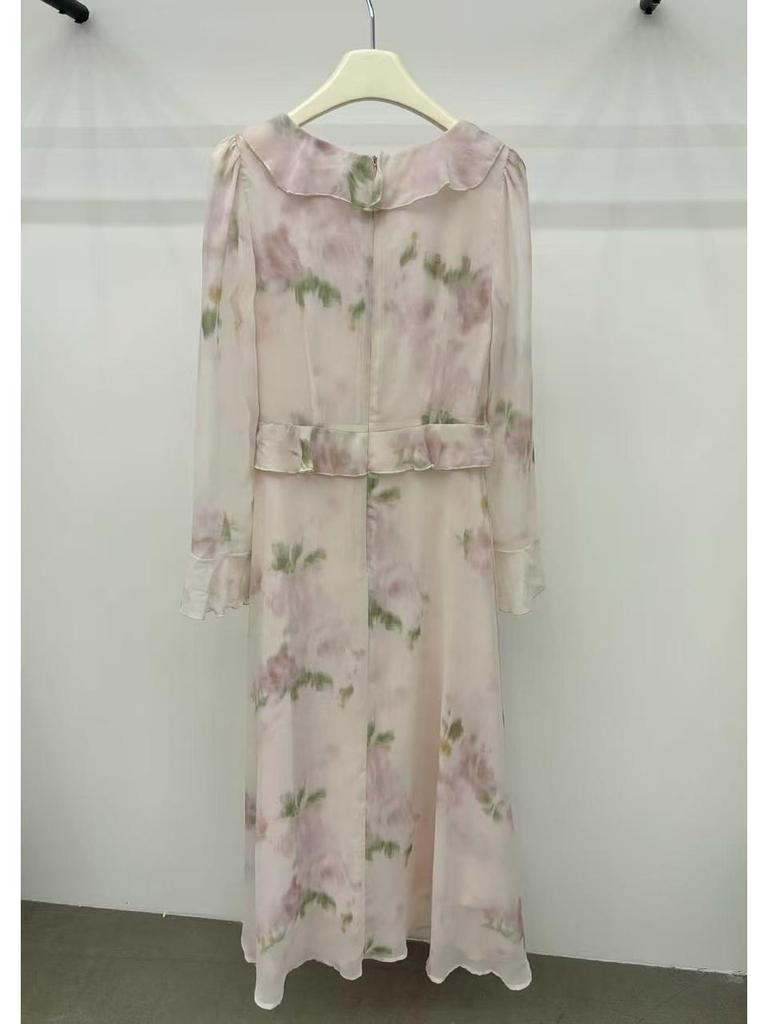 UONE2026 Early Spring Floral Holiday Ruffle Dress - Southern France Inspired, Gentle Style for Women