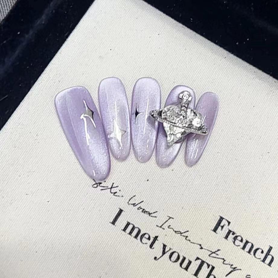 

Европейский и американский маникюр Чистая ручная работа Фототерапия Носит броню и силуэты. Готовый многоразовый маникюр можно удалить Large L