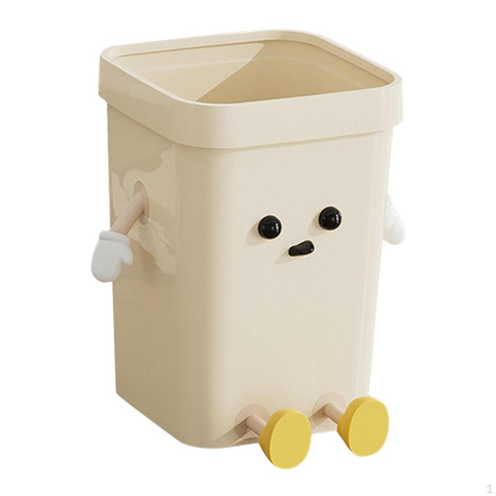 Coș de gunoi creativ cu partea superioară, cutie de gunoi multifuncțională robustă și drăguță pentru dormitor,