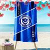 Pompey Logo Beach Towel, Large Soft Quick Dry Towel for Beach Camping Swimming