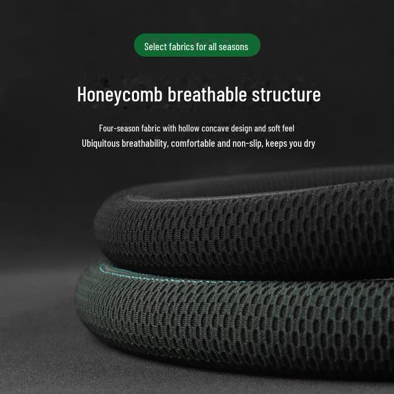 Geely Geometry E Firefly Steering Wheel Cover: Ice Silk, Non-Slip, Sweat-Absorbent, Sew-Free, Ideal Fit.