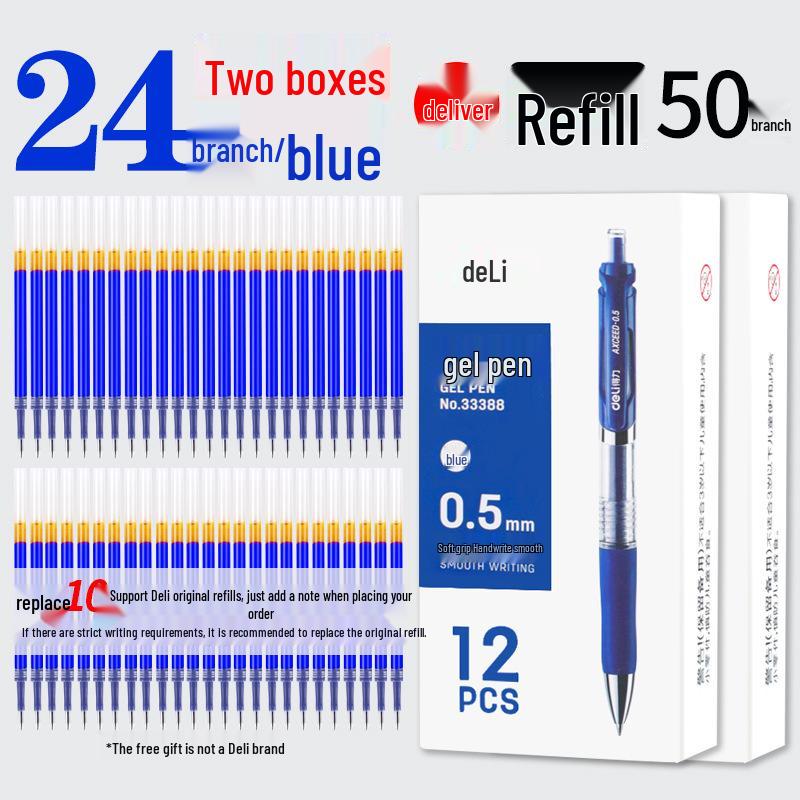Deli Studenten Gelstift: Schnelltrocknende 0,5 mm Rundspitze, Hohe Kapazität, Ideal für Prüfungen
