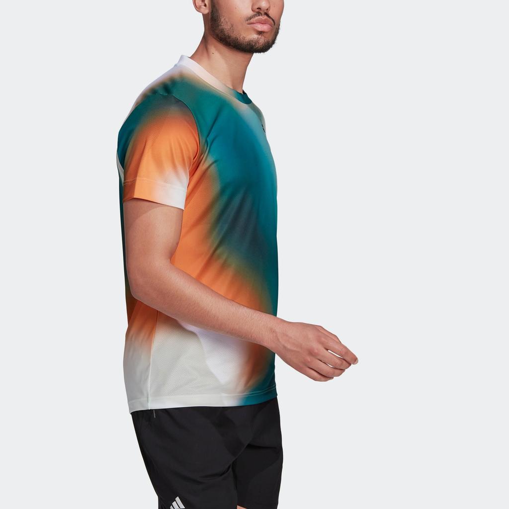 adidas T Shirt Men's White/Black/Han Jade White Water Duck Green H67123