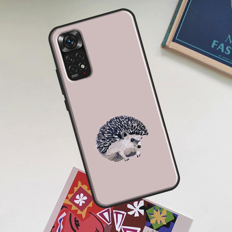 Cute Hedgehog Case For Xiaomi Redmi Note 14 13 12 11 9 10 15 Pro Plus Redmi 15 15C 14C 13C 12C 10C Cover