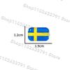 4 pièces Créatif 3D Époxy Silicone Drapeau Suédois Emblème Poignée de Porte de Voiture Autocollant Décoratif Pour Volvo XC40 XC60 XC90 V60 V40 S90 S60