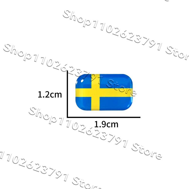 4 pièces Créatif 3D Époxy Silicone Drapeau Suédois Emblème Poignée de Porte de Voiture Autocollant Décoratif Pour Volvo XC40 XC60 XC90 V60 V40 S90 S60