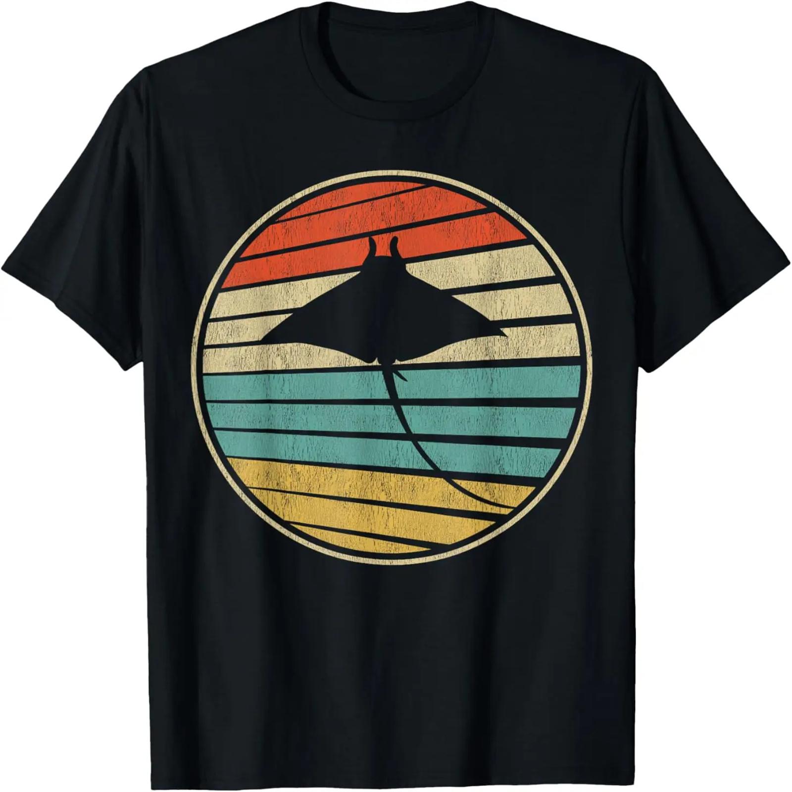 Cute Stingray Retro Vintage 70s 80s Sea Fish Lover Stingray T-Shirt S