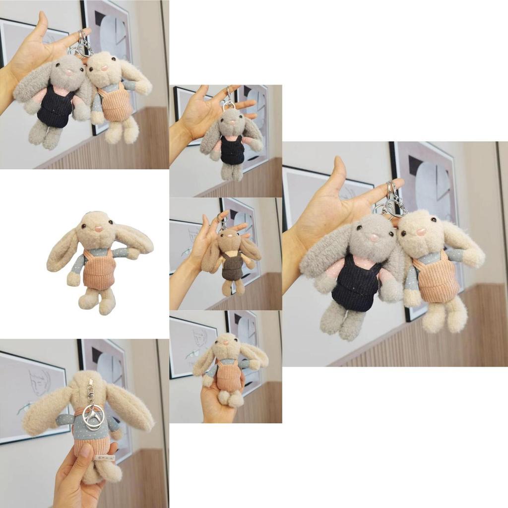 Adorable Cartoon Rabbit Keychain Plush Toy With Big Ears Perfect For Gifts And Collectibles