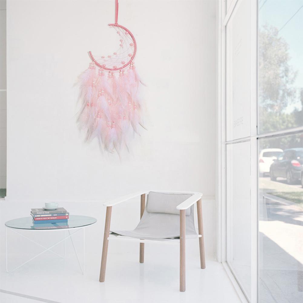 Wall Hanging Decor Handmade Crafts Dream Catcher Pendant Pearl Feather Exquisite Accessories for Home Windows Door Bedside
