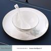 Abay Golden Lotus Gold Rim Bone China 5-Piece Dining Set