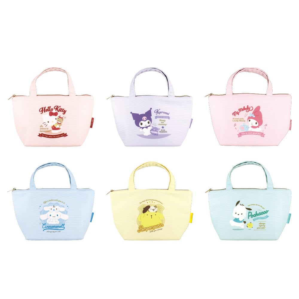 Tees Factory Sanrio Characters Insulated Canvas Lunch Bag with Badge H180 x W315 x Logo/Pochacco, D130mm, SR-5535839PC