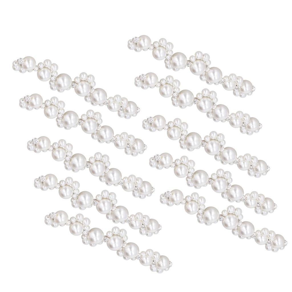 10PCS Pearl Strap Polishing Fine Color Decorative Pearl Bead Purse Chain DIY Jewelry Making Kit for