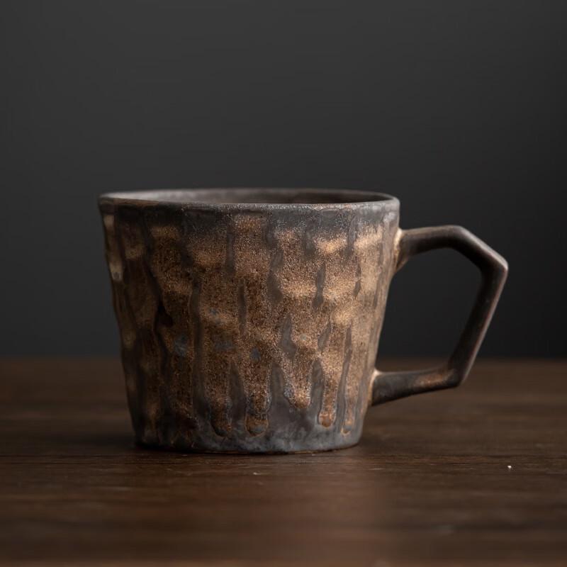 Shangqi Rough Pottery Hand-Faceted Ceramic Mug