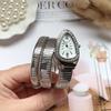 Girls' Creative Snake-Shaped Bangle Quartz Watch