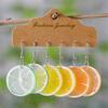 3 Pairs/Set Sliced Fruit Earrings , Tropical Summer Fun Style Earrings, Suitable for Daily Wear