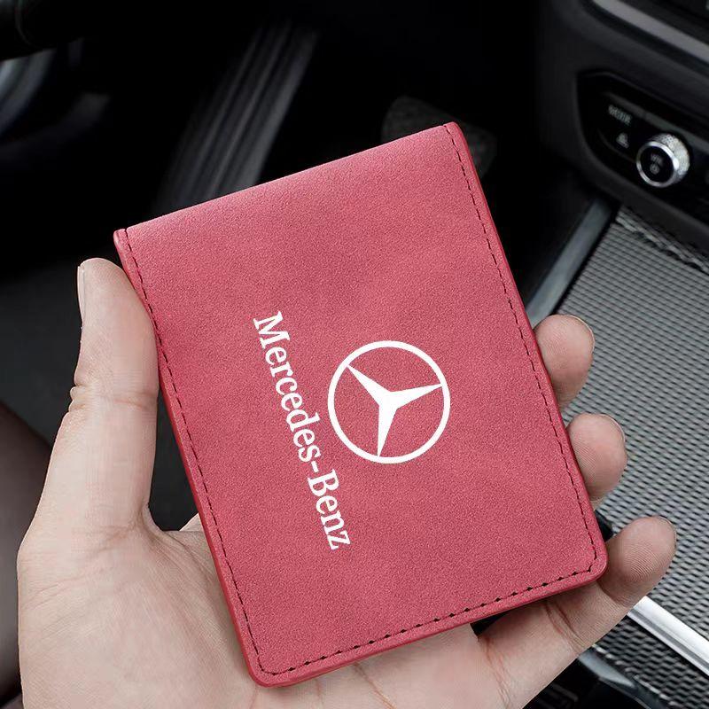 Car Driver License Storage Bag Wallet ID Card Protective Sleeve For Mercedes Benz AMG W205 W203 W206 Interior Mouldings JSTJT-BE BG1