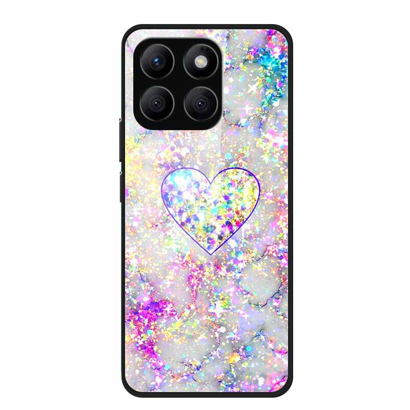 Glass Hard Back Cover For Honor X8C X8B X8 4G 5G Honor 400 Smart Phone Case Soft TPU Bumper Tempered Glass Case Coque Funda Capa