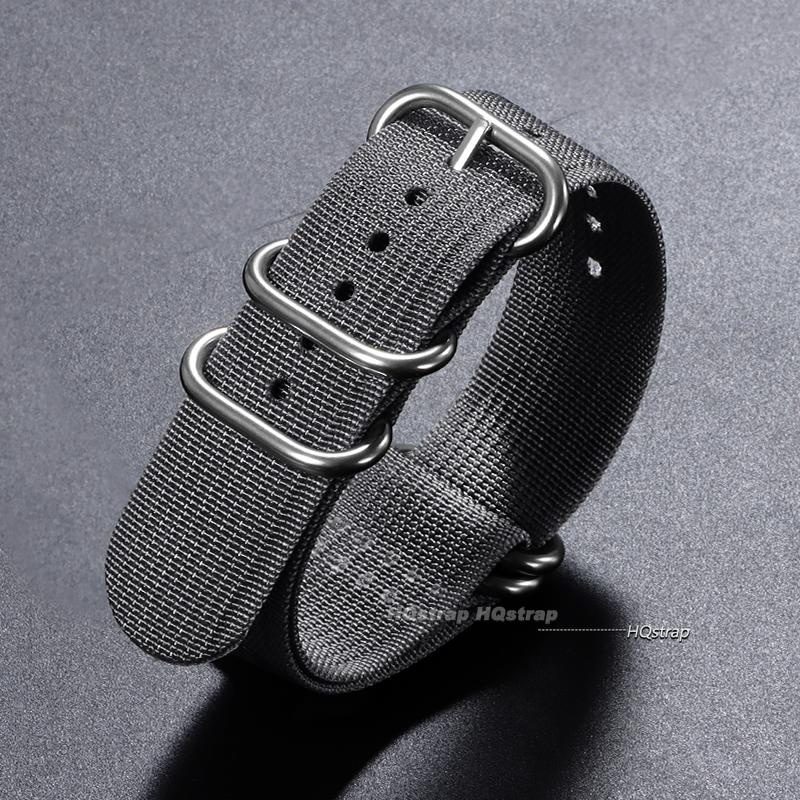 

Ribbed Nylon Watchband 18mm 20mm 22mm 24mm Watchband Men Women Nylon Watch Strap for Military Watch Band Army Sports Bracelets 24mm сірий