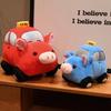 Adorable Pig Taxi Plush Toy - Cute Children's Doll Gift