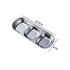 Stainless Steel Sauce Dish Multi Compartment Condiment Plate Gold Color Thickened Korean BBQ Dipping Plate Outdoor Picnic Dish Camping Tableware