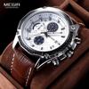 Чоловічі кварцові годинники Годинники з натуральної шкіри Racing Men Students Game Run Chronograph Watch Male Glow Hands for Man 2015