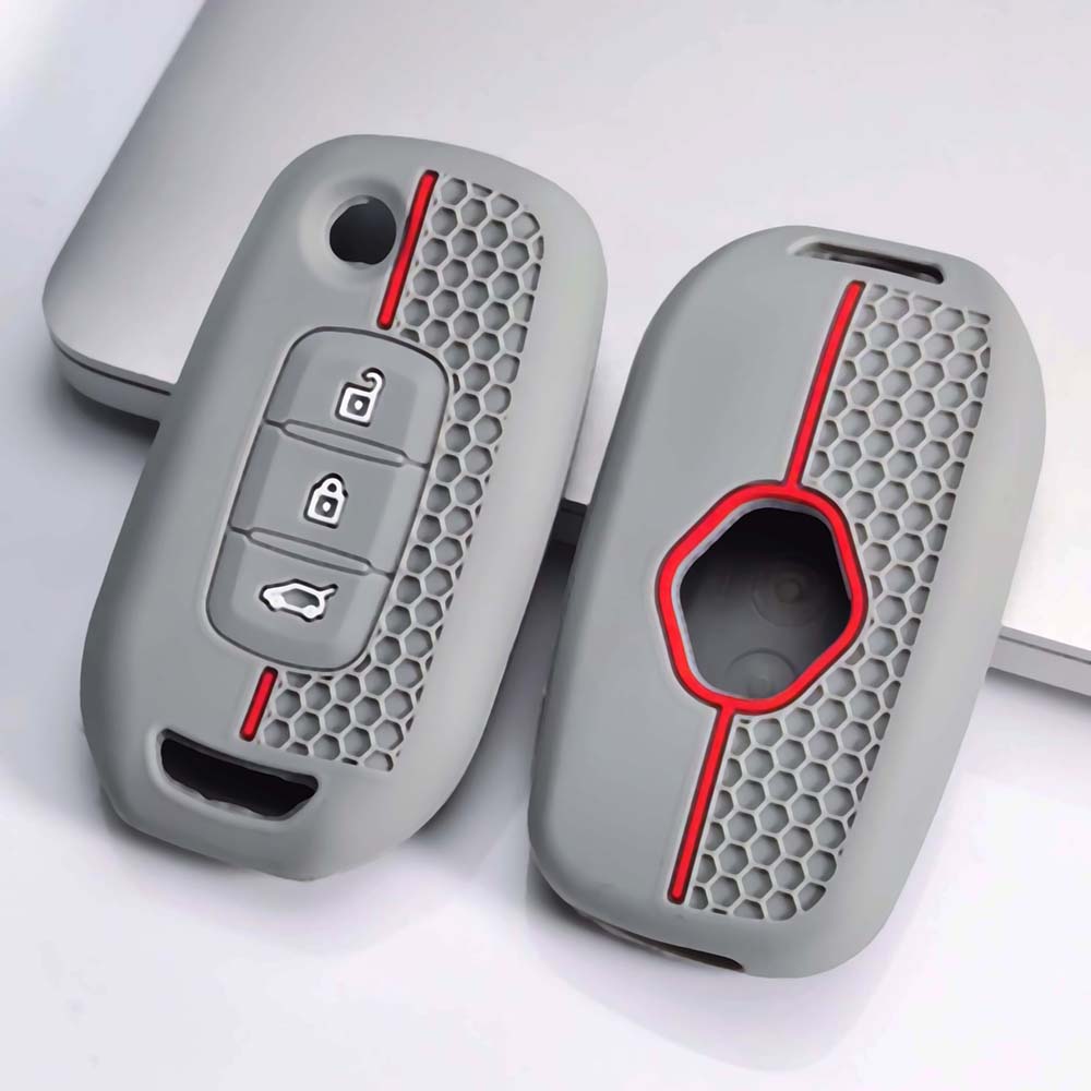 Silicone Car Key Case Cover Fit for Renault Kadjar Koleos Megane Captur Clio Kangoo Fit for Dacia Duster Logan Sandero Flip
