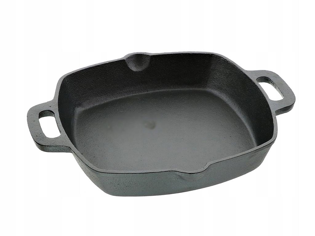 BLACK CAST IRON SERVING DISH