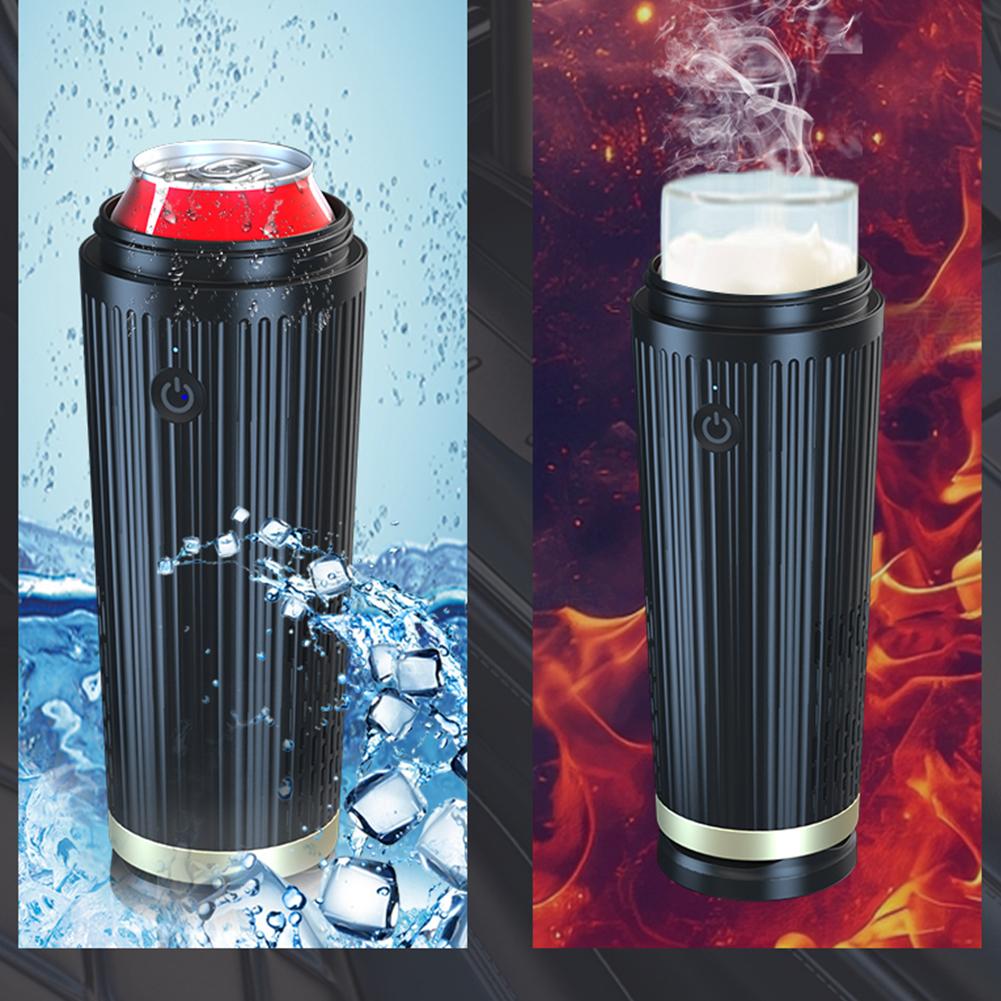 2-i-1 Bilkylskåp Kylning Värmning Kopp Håll Dryck Kall Varm Isolering Dryckeskylare Kopp för Utomhusresor