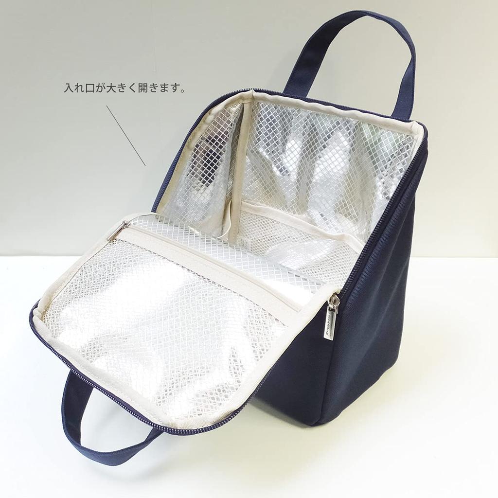 AtFirst Insulated Lunch Zippered Lunch AF6292 Bag, Large, Insulated, Bag, Navy,