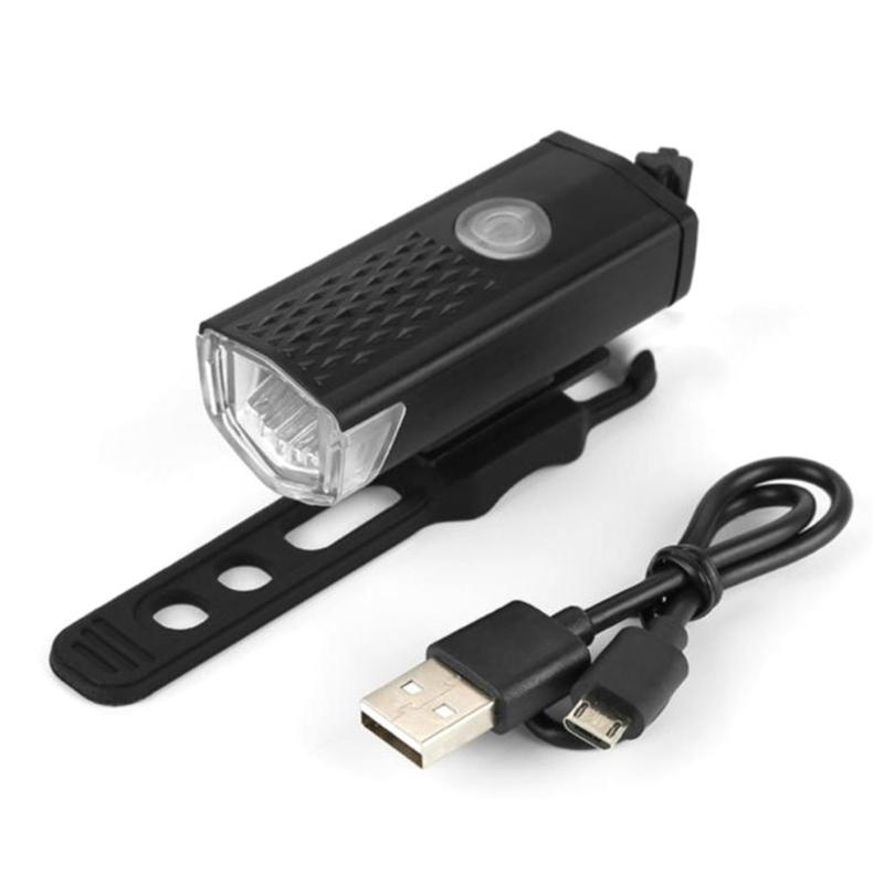 USB Rechargeable Bike Light Set Practical Bicycle-Front Headlight-and Back Taillight Easy to Install Cycling Accessories
