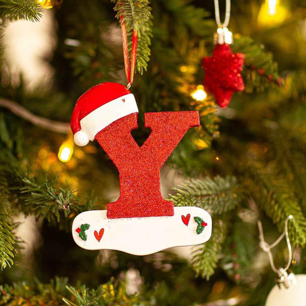 Christmas Tree Decoration Letter Pendant 26 Letters Home Holiday Acrylic Diy Pendant Xmas  New Year Decor Ornament Navidad