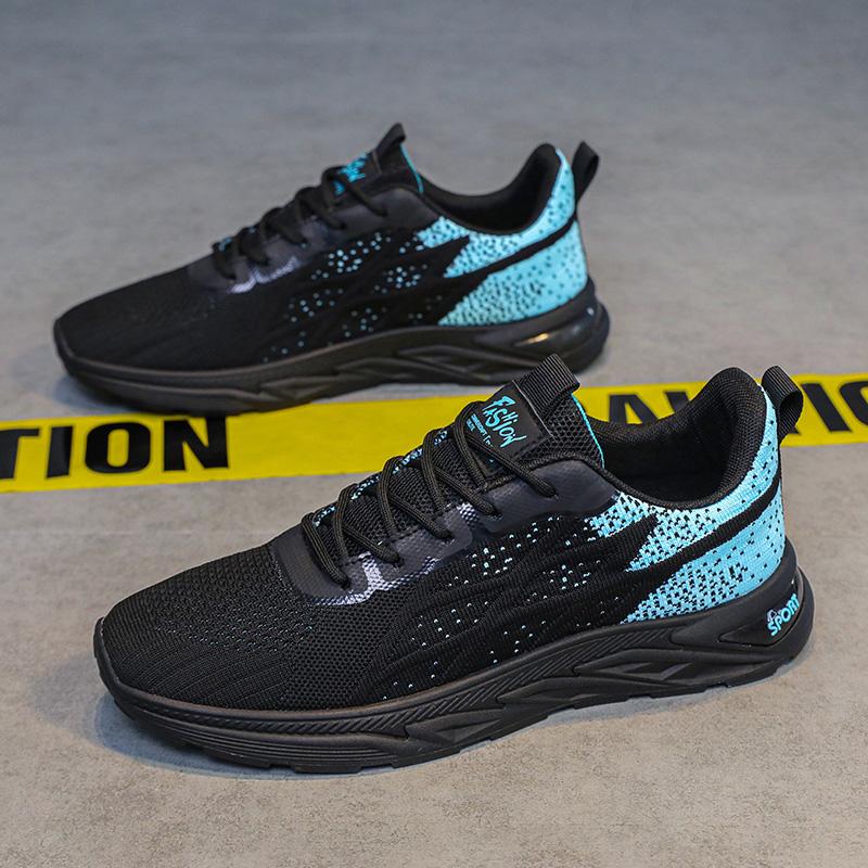 Fashion Mens Running Shoes Breathable Knit Sport Sneakers Cushion Lightweight Casual Gym Athletic Trainers Jogging Tennis Shoes