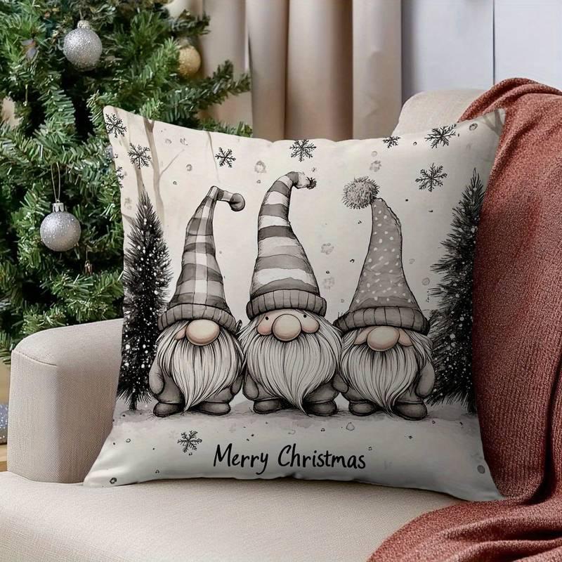 

A Pillow Cover with Holly DesignSuitable for sofa car bedroom decorative cushion cover pillow cover 18x18Inch
