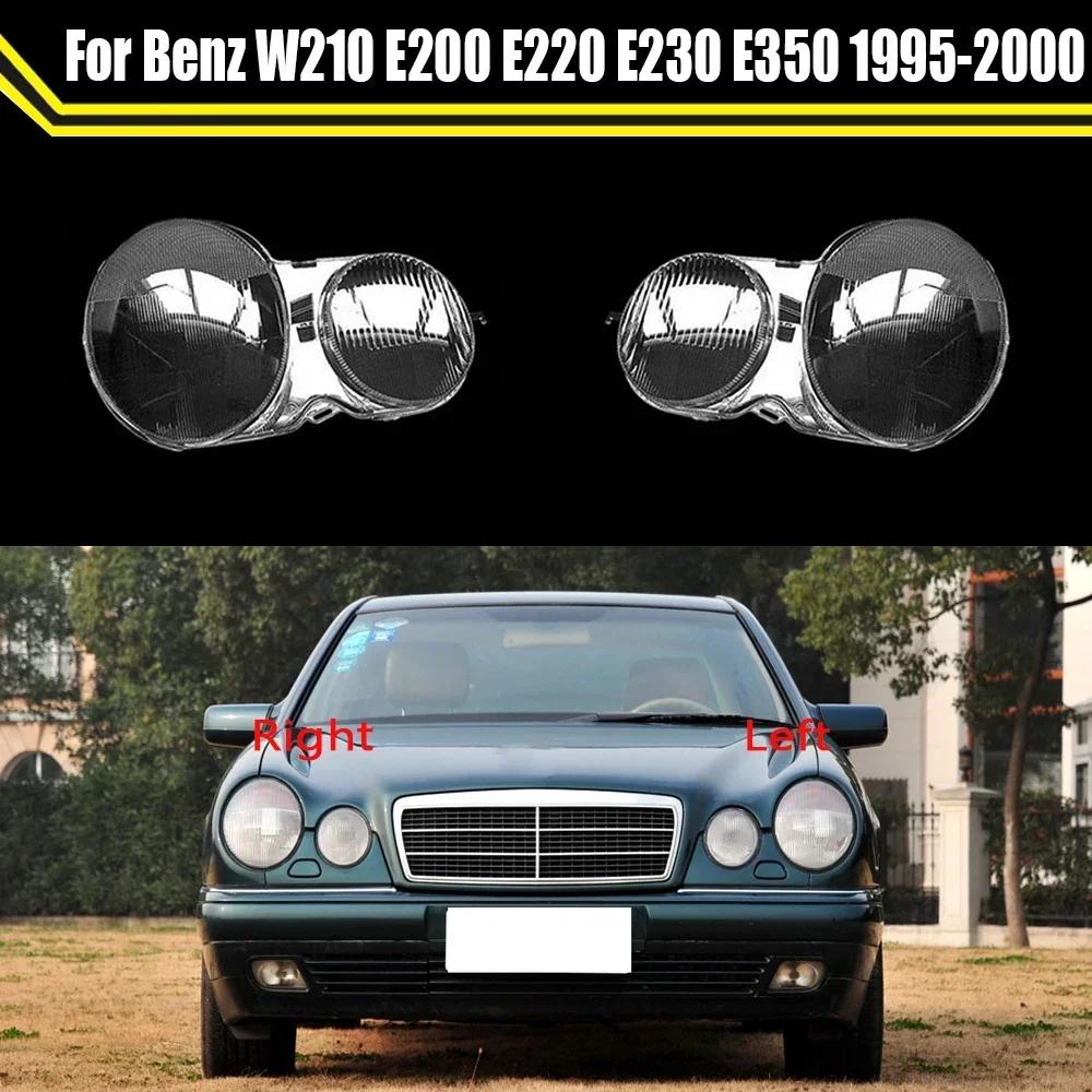 VFOSQ1 Car Front Headlamp Glass Lamp Transparent Lampshade Shell Headlight Cover For Mercedes-Benz E-Class W210 E230 E350 1995~2001