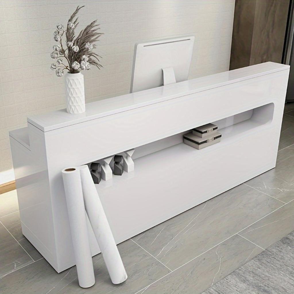 55cm Width Glossy Vinyl Wallpaper Self-Adhesive Waterproof Wall Stickers for Bathroom Kitchen Table Wardrobe Furniture Decor